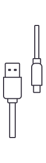 An illustration showing a USB-C charging cable.